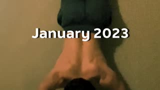chest to wall handstand push up transformation