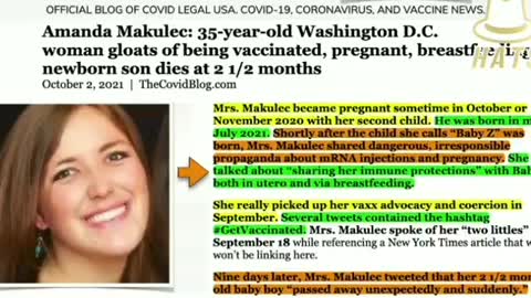 Pregnant woman who was vaccinated loses baby.