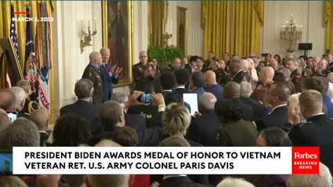 Biden Awards Medal Of Honor To Vietnam Veteran Ret. U.S. Army Colonel Paris