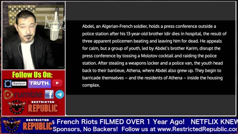[2023-07-02] NETFLIX KNEW!? How Were Today’s French Riots FILMED OVER 1 Year Ago!