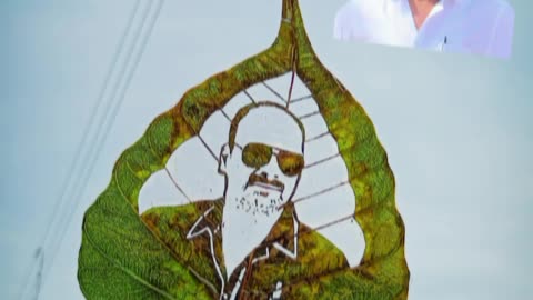 Ye kaisa leaf art he | Leaf art video | Leaf art tutorial #rumble