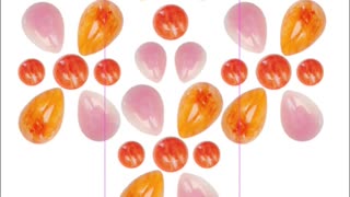 Pink opal and spiny oyster Color orange pink yellow Shapepear round Size 10*15mm