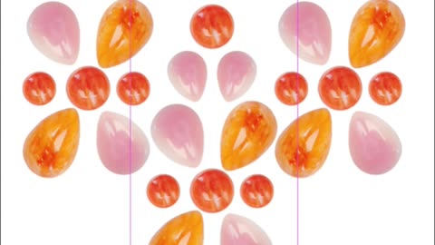Pink opal and spiny oyster Color orange pink yellow Shapepear round Size 10*15mm