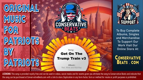 Conservative Beats - Album: Red, White and Hick-Hop - Single: Get on the Trump Train ( Version 3 )