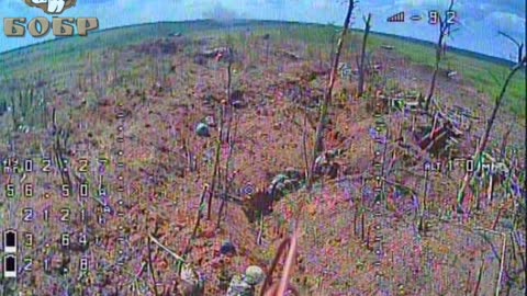 FPV kamikaze drone flies into a trench