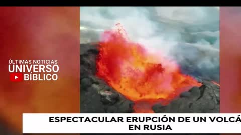 Las primeras imágenes de la erupción del volcán ruso Shiveluch, en la península de Kamchatka