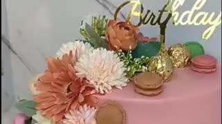 Real Flower Macaron Cake Decorating - Beautiful and Delicious