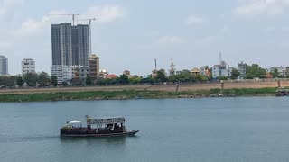 Mekong River side in Phnom Penh