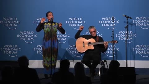 This song gets billionaires hyped up to solve climate change at World Economic Forum