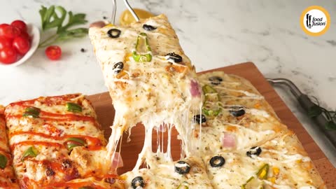 Creamy Chicken Tikka Pizza 2 in 1 Recipe By Food Fusion