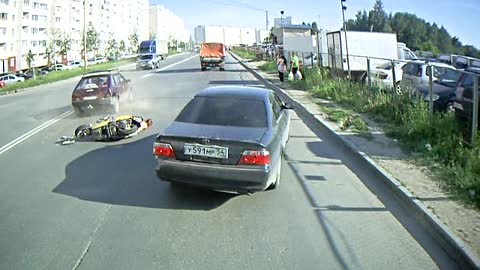 Scooter Driver Rear Ends A Car