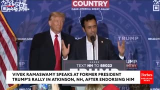 BREAKING NEWS: Vivek Ramaswamy Joins Trump At New Hampshire Rally To Encourage Voters To Support Him