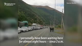 Russian Vehicles Flock To Georgian Border Following Partial Military Mobilization