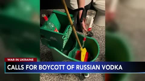 Stoli Vodka, Smirnoff - neither made in Russia - being dumped out as states boycott