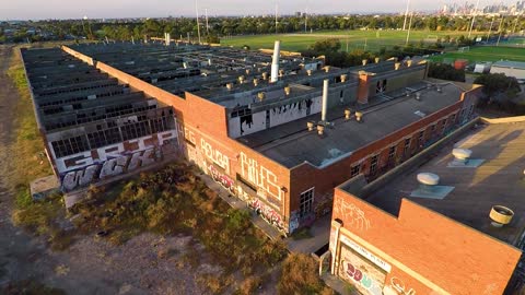 Drone exploration of abandoned Bradmill textiles factory