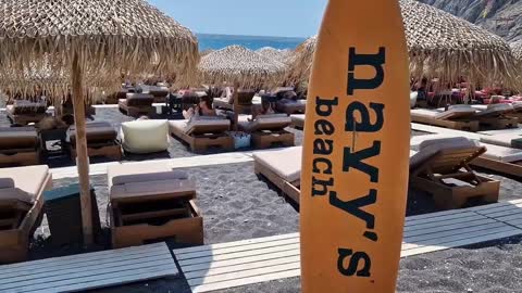 Kamari _ Santorini, Greece ► Video guide, 2 min. _ 4K