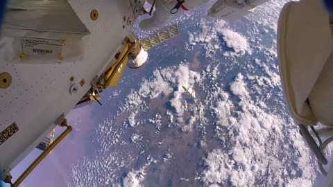 Astronauts accidentally lose a shield in space (GoPor 8k)