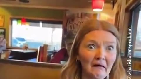 Woman caught hissing at her server in restaurant..