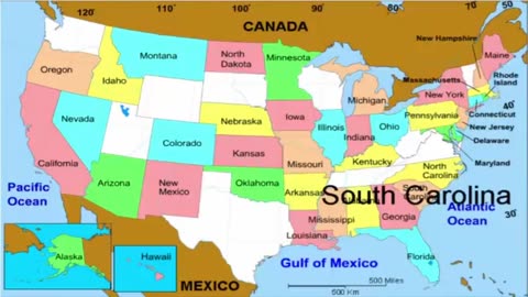 50 states and capitals of the United State of America: Learn geographfic regions of the USA map