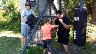 Elliot Alexander learning to box