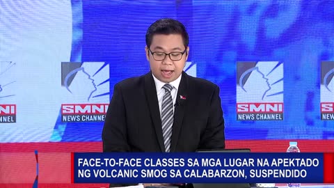 Face-to-face classes sa mga lugar na apektado ng volcanic smog sa Calabarzon, suspendido