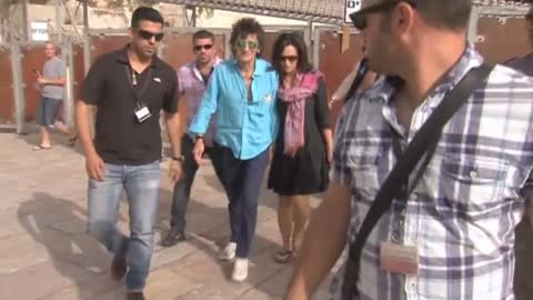 Rolling Stones Band Members Visit Jerusalem Holy Site