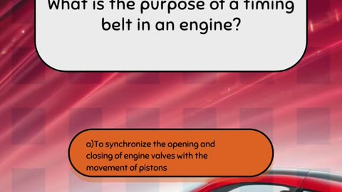 Part 16 Intermediate Car Engine Quiz Question