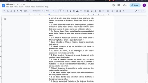 Leitura do Targum de Onkelos em Português (Gênesis 9)
