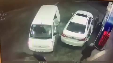 Men spray robbers with petrol during an attempted raid.