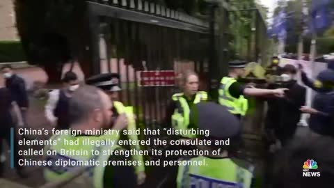 Pro-Democracy Protester Beaten Up At Chinese Consulate In U.K.
