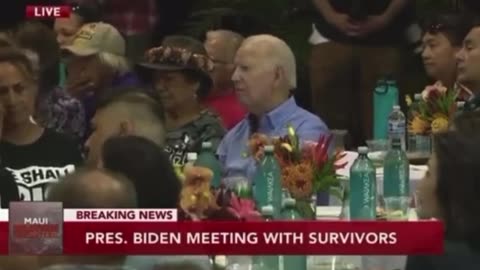 Optics are getting increasingly worse as Biden falls asleep while meeting with survivors in Hawaii