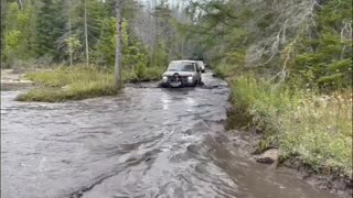 Flooded off-road trail Drummond