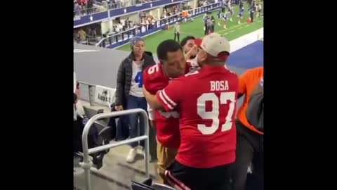 Fans fight following Cowboys loss against 49ers at AT&T Stadium