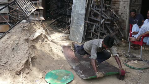 Reuse Old Oil Drum As Wheelbarrow