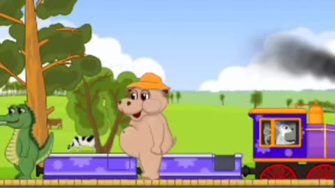 Alphabet Animal Train Song | Nursery Rhymes And Kids Songs