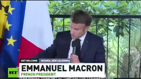 President Emmanuel Macron has arrived in French-ruled