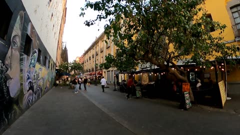 Calle Regina Street in The Historic Downtown of Mexico City.. (Short Version)