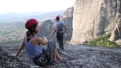 Rock climbing up The mountain