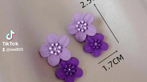 Purple earings