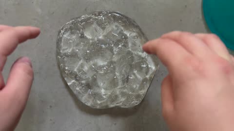 Easy How To Make Crystal Clear Slime For Beginners! 2 Ingredients Slime! Satisfying ASMR!