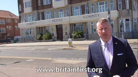 UK: Britain first team visit hotel where underage local English girl was raped by a illegal immigrant.