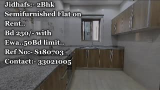 Jidhafs:-2Bhk Semifirnished Flat on Rent with Ewa