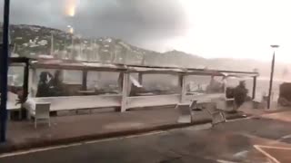 THUNDERSTORM IN MALLORCA OF BALEARIC ISLANDS, SPAIN, TODAY.