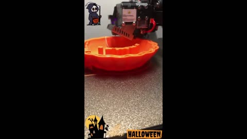 est Orange Filament with Pumpkin Model 3D printed Halloween 3D