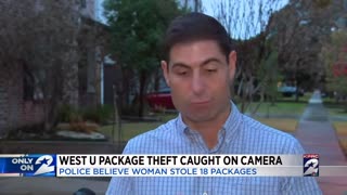 A Karen Caught In Houston Stealing People Amazon Packages Off Their Porches