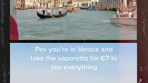 Pov you're in Venice and take the vaporetto for E7 to see everything