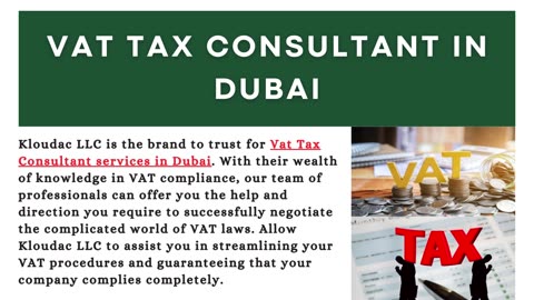Best Vat Tax Consultant in Dubai | Kloudac