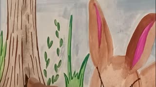 How To Draw A Rabbit | How To Draw A Easy Rabbit | Easy Rabbit Drawing For Kids | Easy Kids Drawing