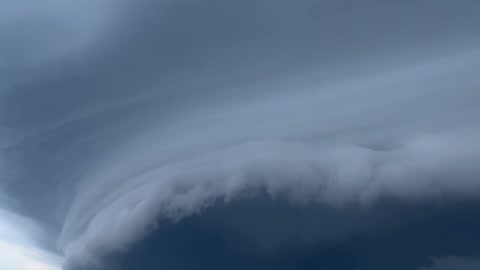 Beautiful Dark Storm Covers Beach Horizon