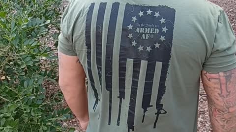 Armed AF® gun flag t-shirt